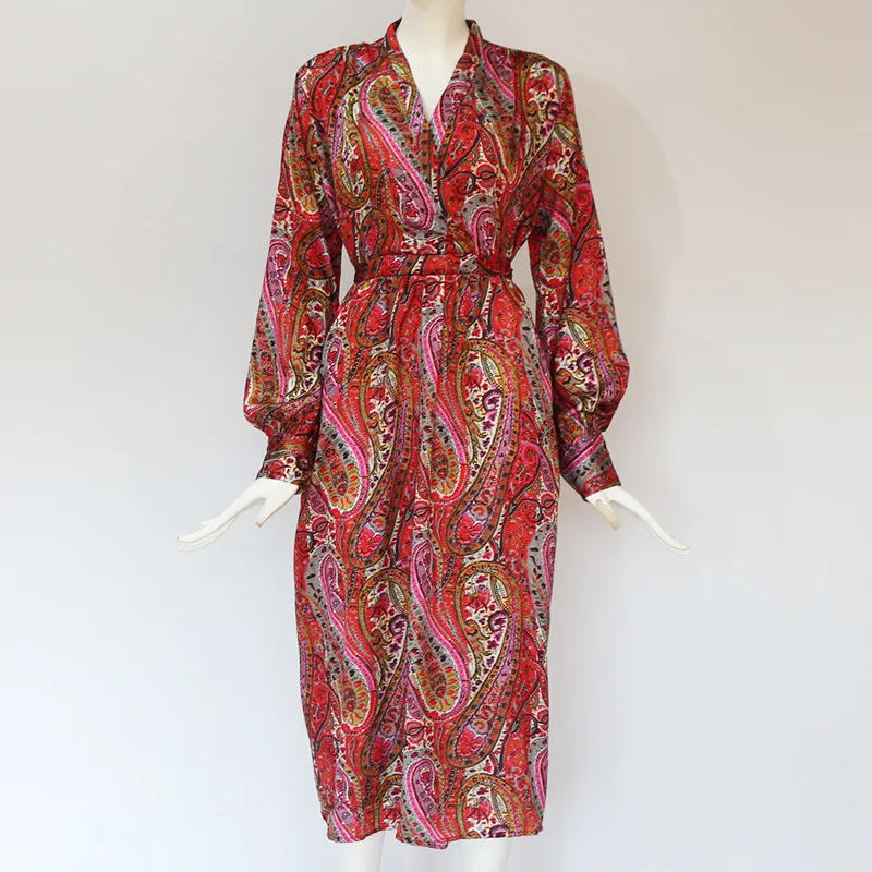 

Сезон весна-осень; Повседневные Вечерние Платье в стиле «пэчворк»; С принтом с v-образным вырезом с длинным рукавом t-рубашка кофта с высокой ...