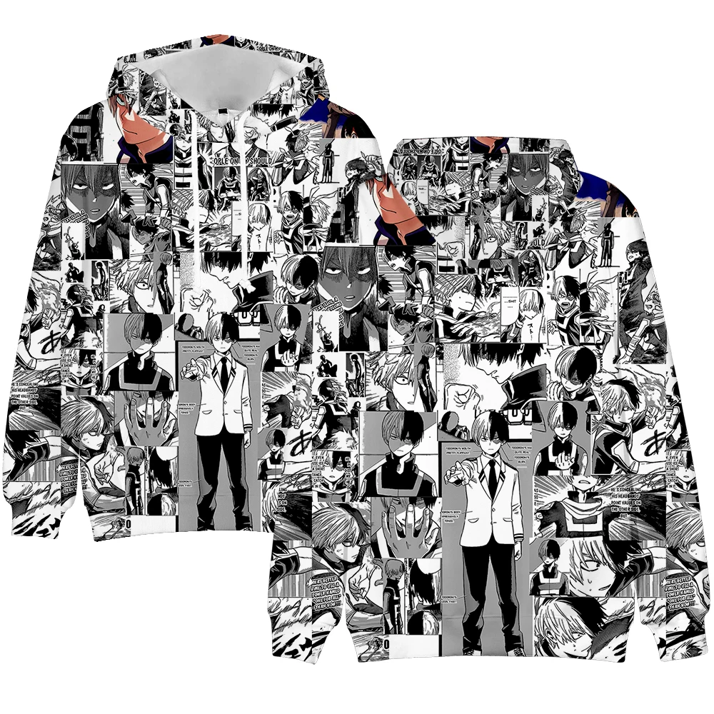 

3D Full Printing My Hero Academia Hoodies Men Sweatshirts Women Autumn Comic Hip Hop Tracksuits Boys Girls Cartoon Pullovers