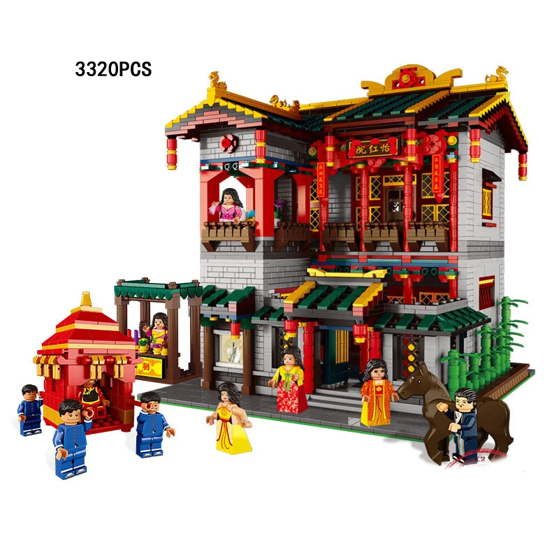 Конструктор женский из строительных блоков уличный вид|Игрушечные кубики| |