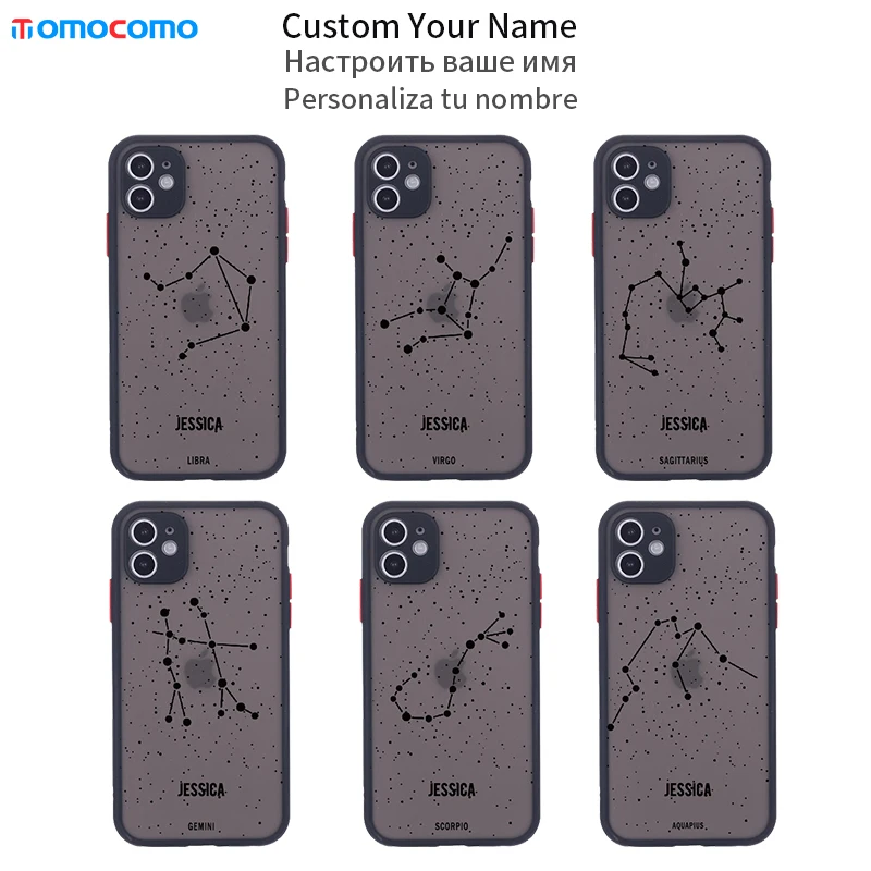 

Constellation Custom Initials Name Phone Case For iPhone 11 12 13 Pro Max Mini XS XR 7 8 Plus Personalised Liquid Silicone Cover