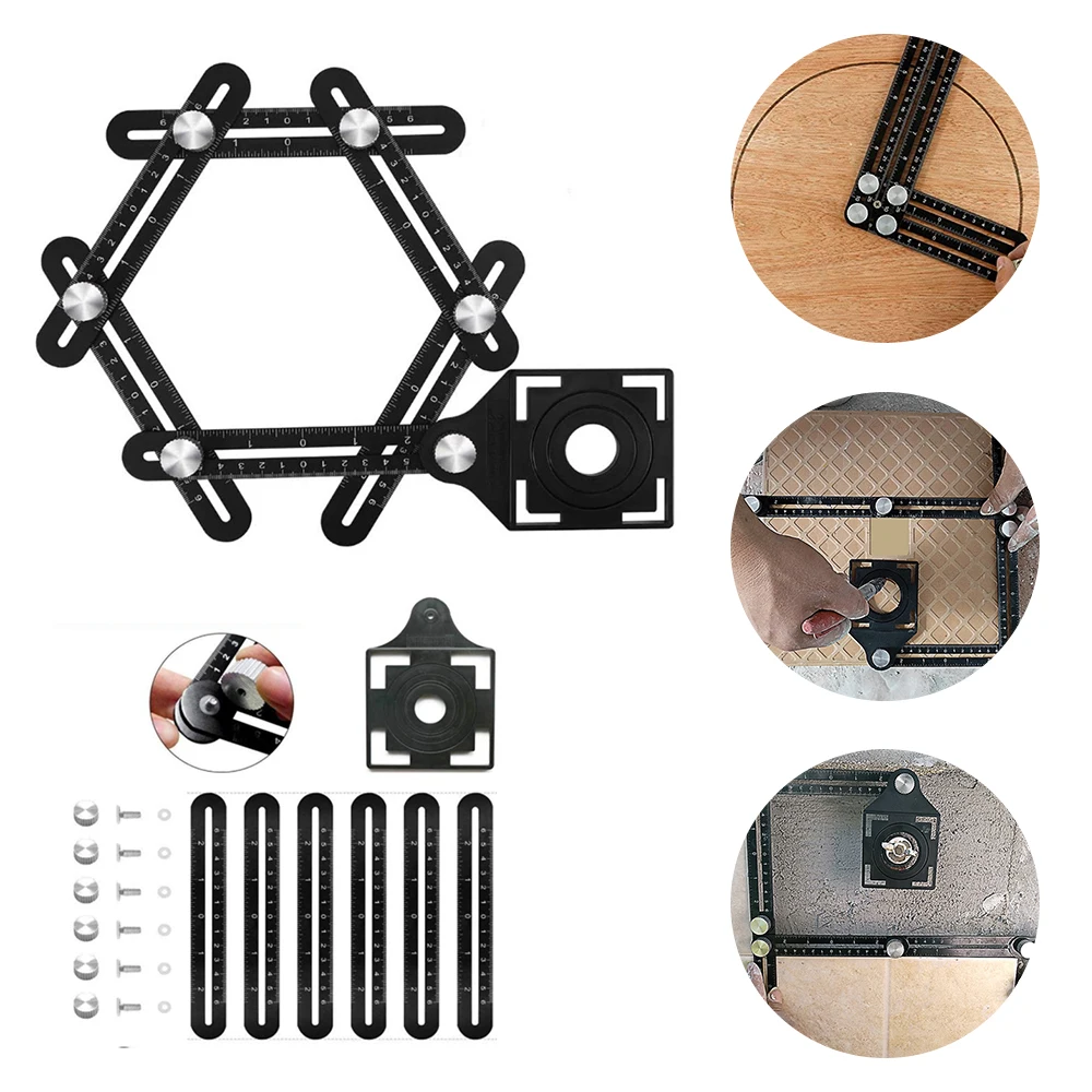 Регулируемый локатор отверстий для керамической плитки складная линейка