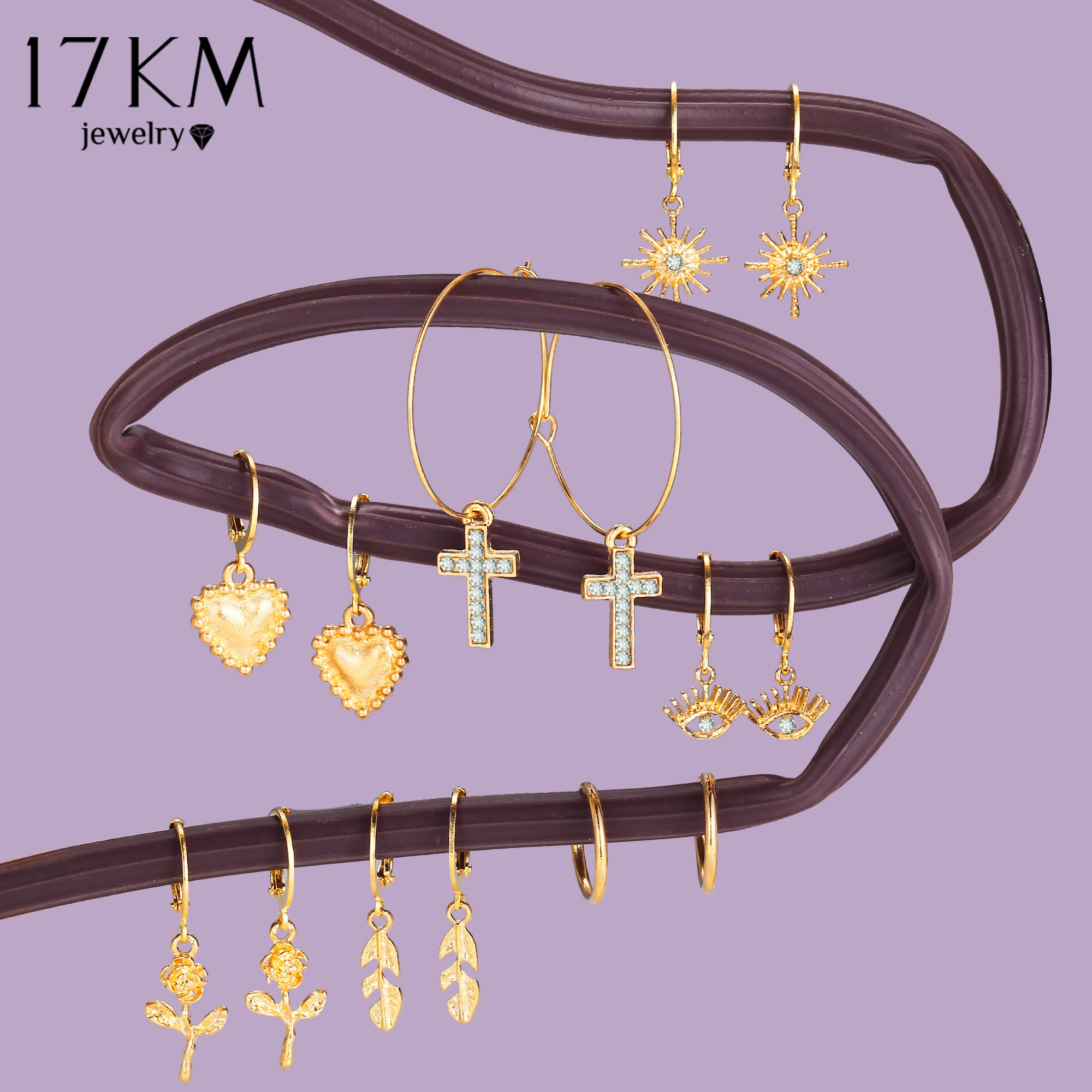 Винтажные богемные Металлические Серьги Подвески 17KM для женщин геометрические