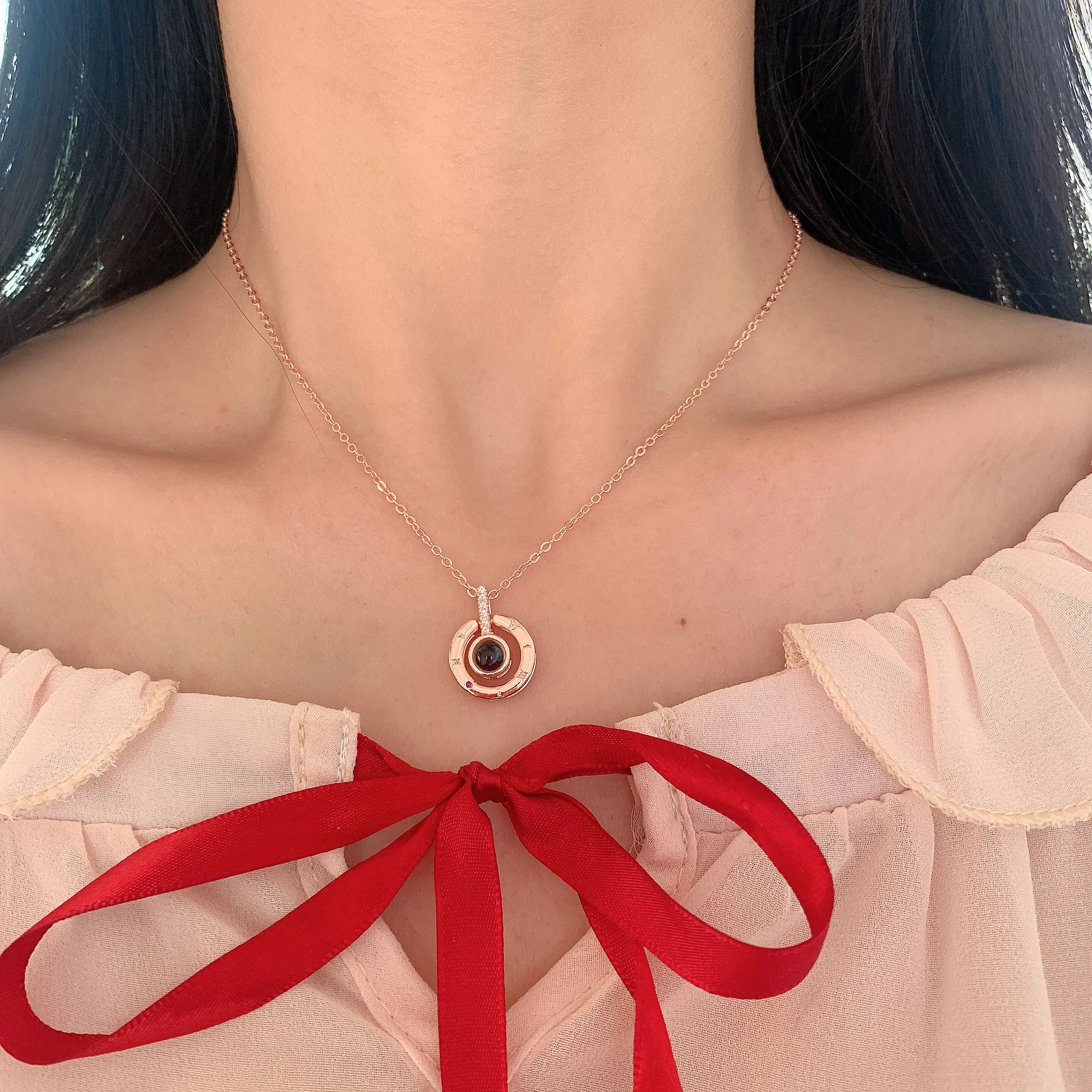 Женское Ожерелье с проекцией любви 100 языков воспоминания о романтической