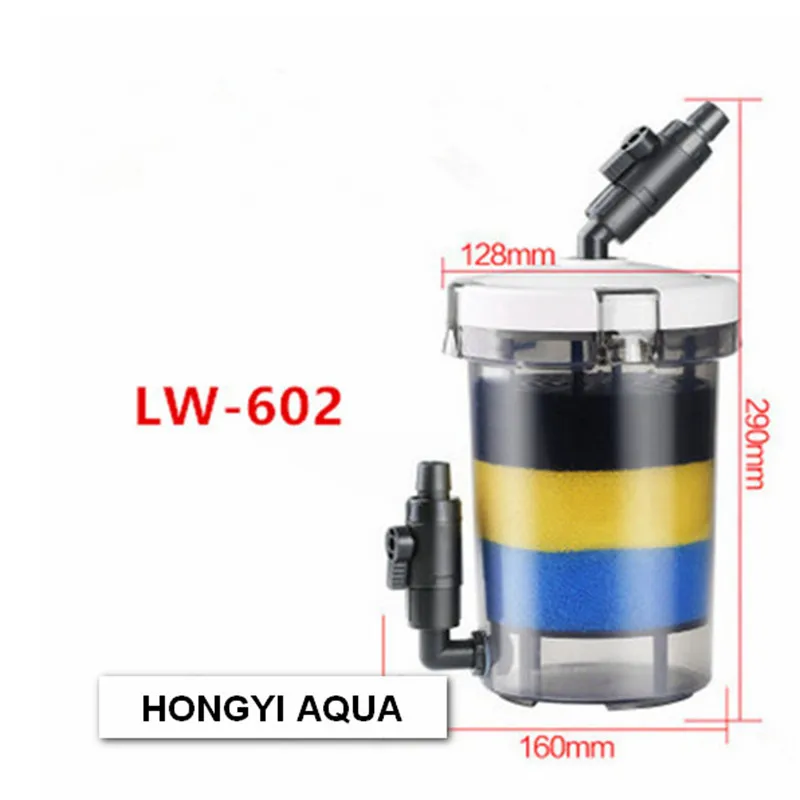 SUNSUN Transparent LW-602/LW-603 Aquarium Pre-filter With Filter Cotton Mini Fish Tank Barrel Without Pump | Дом и сад