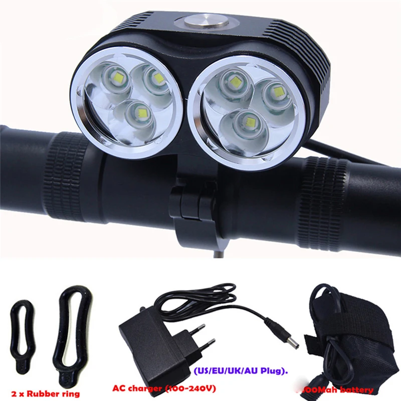 

Фонасветильник велосипедный, с защитой от дождя, с зарядкой 6 светодиодов, 8,4 в, 18650