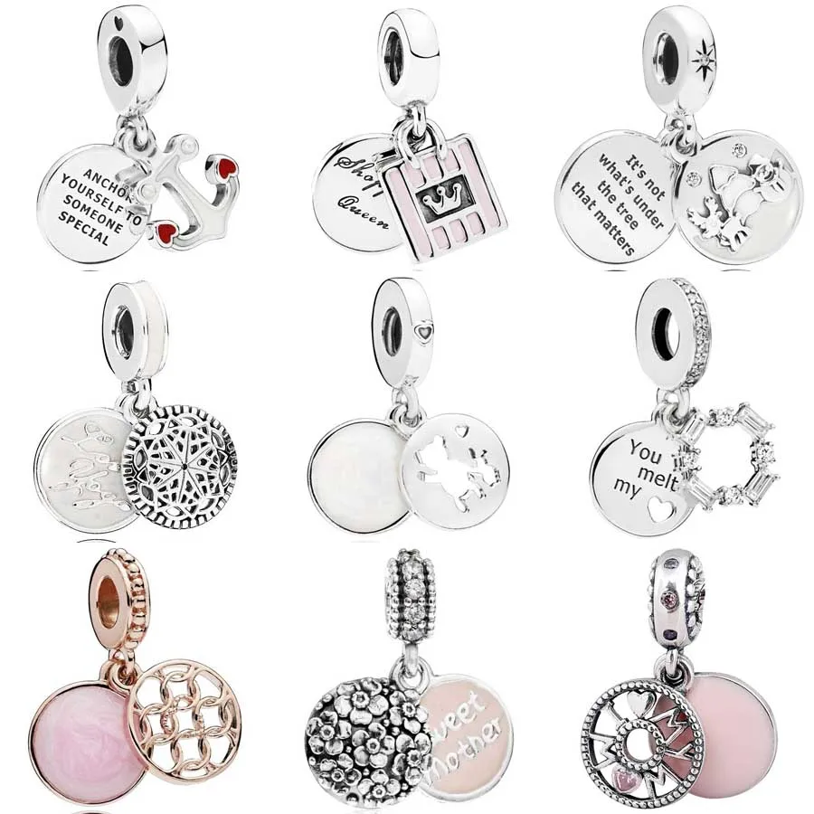 Бусины-подвески для браслета из серебра 925 пробы | Украшения и аксессуары