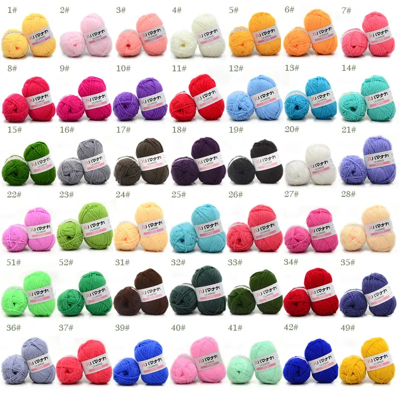 Мягкая хлопковая пряжа для вязания 25 г/клубок шерстяная крючком детский шарф