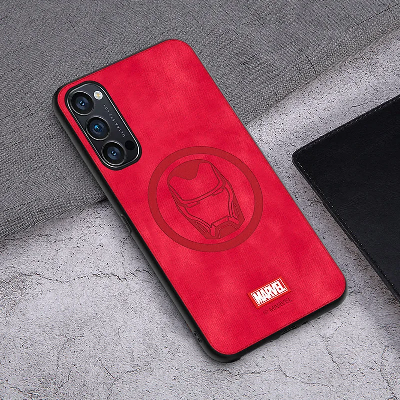

Marvel Originals for OPPO Reno4 Pro 5G Cloth And Fall Proof Black Panther Captain America Case