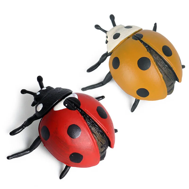 

Children simulation animal insect model toy static solid seven-star ladybug beetle scene decoration