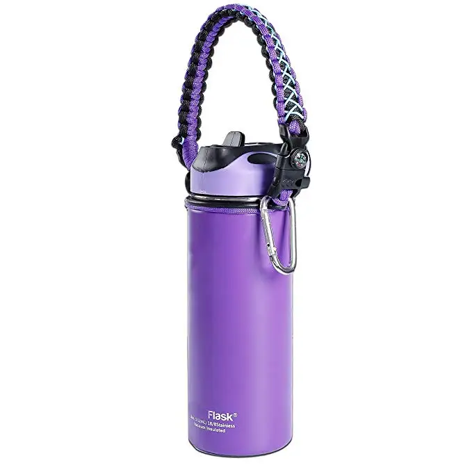 Рукоятка из Паракорда совместимая с бутылкой для воды широким горлышком шнур