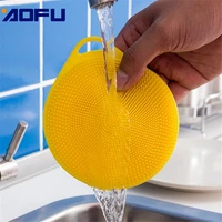 multifunction silicone dish bowl cleaning brush magic scouring pad pot sponge kitchen pot cleaner washing tool