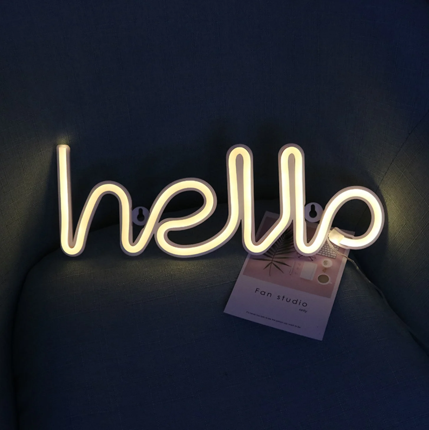 

Светодиодная неоновая лампа Hello для моделирования, декоративная светодиодная осветительная цепочка