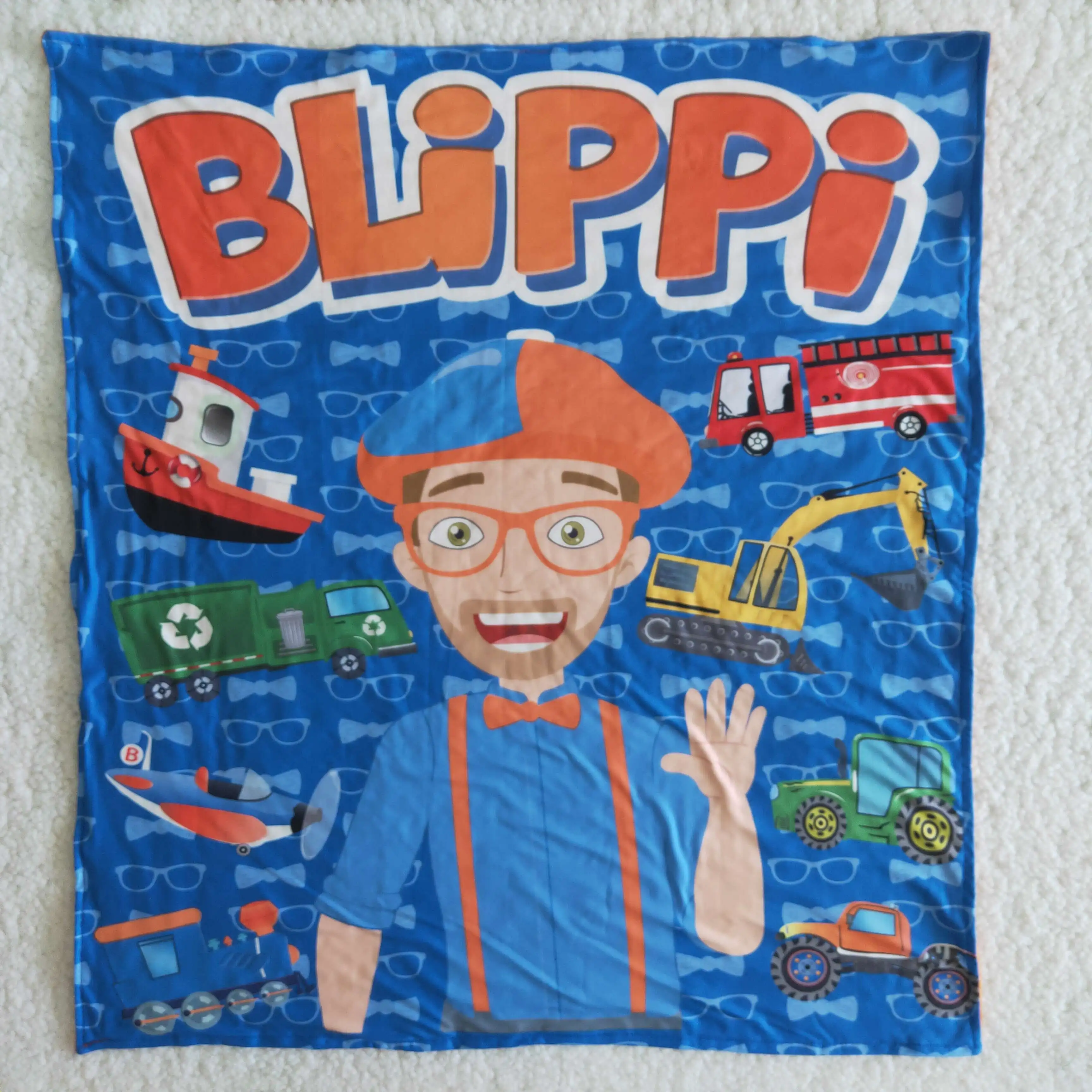 

Boys girls baby blanket cartoon all-match style cotton velvet material