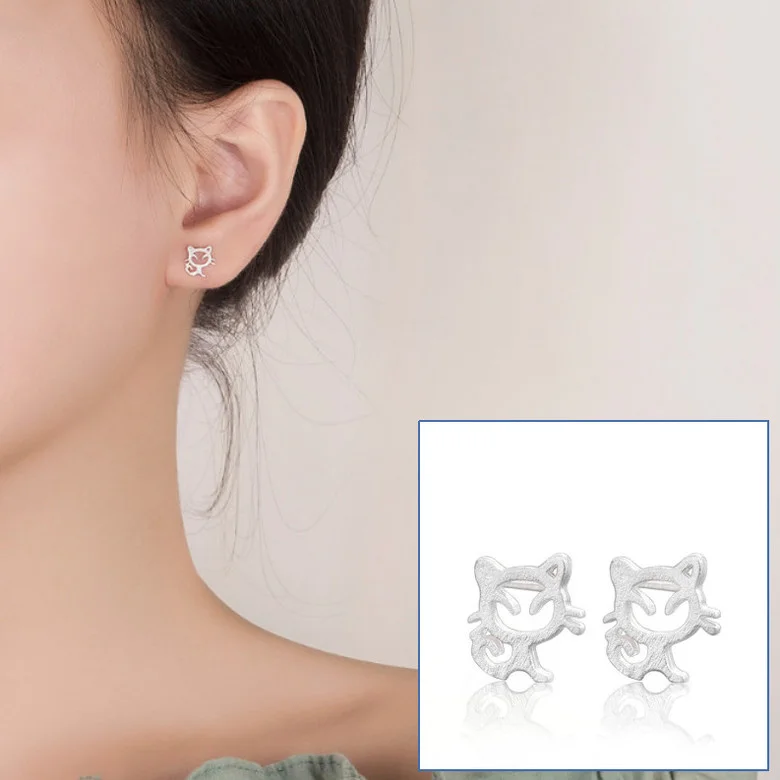 

Fashion Cartoon Cat Ear Studs Party Statement Earings Jewelry 2021