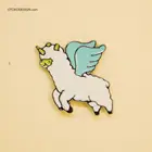 Значок металлический Лама с крыльями (Клипса, Разноцветный) 53164