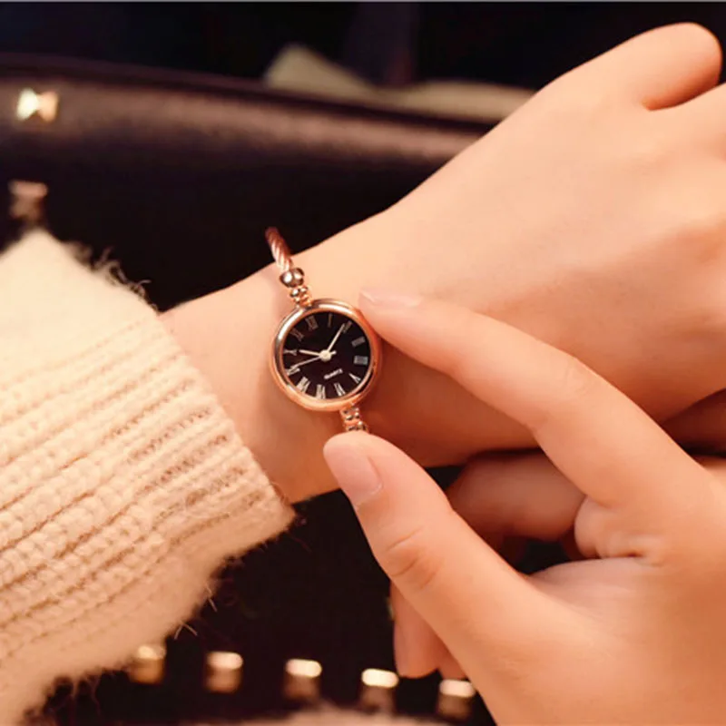 1 шт. женские Молодежные наручные кварцевые часы мини круглый сплав Ретро стиль