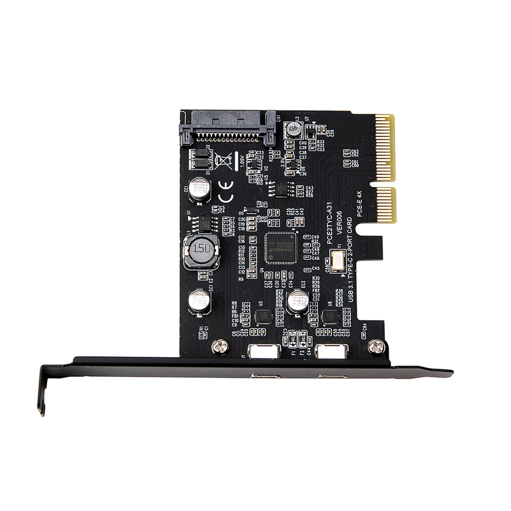 Суперскоростная карта USB 3 1 PCI Express с двумя реверсивными портами Type C 5 В 15