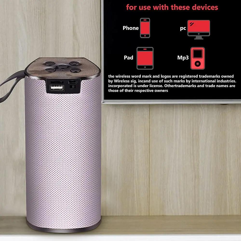 Водонепроницаемая портативная Bluetooth колонка уличные беспроводные колонки с