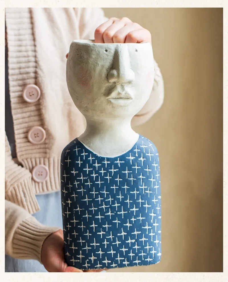 Керамические маленькие горшки для растений поэт сад портрет цветочный горшок