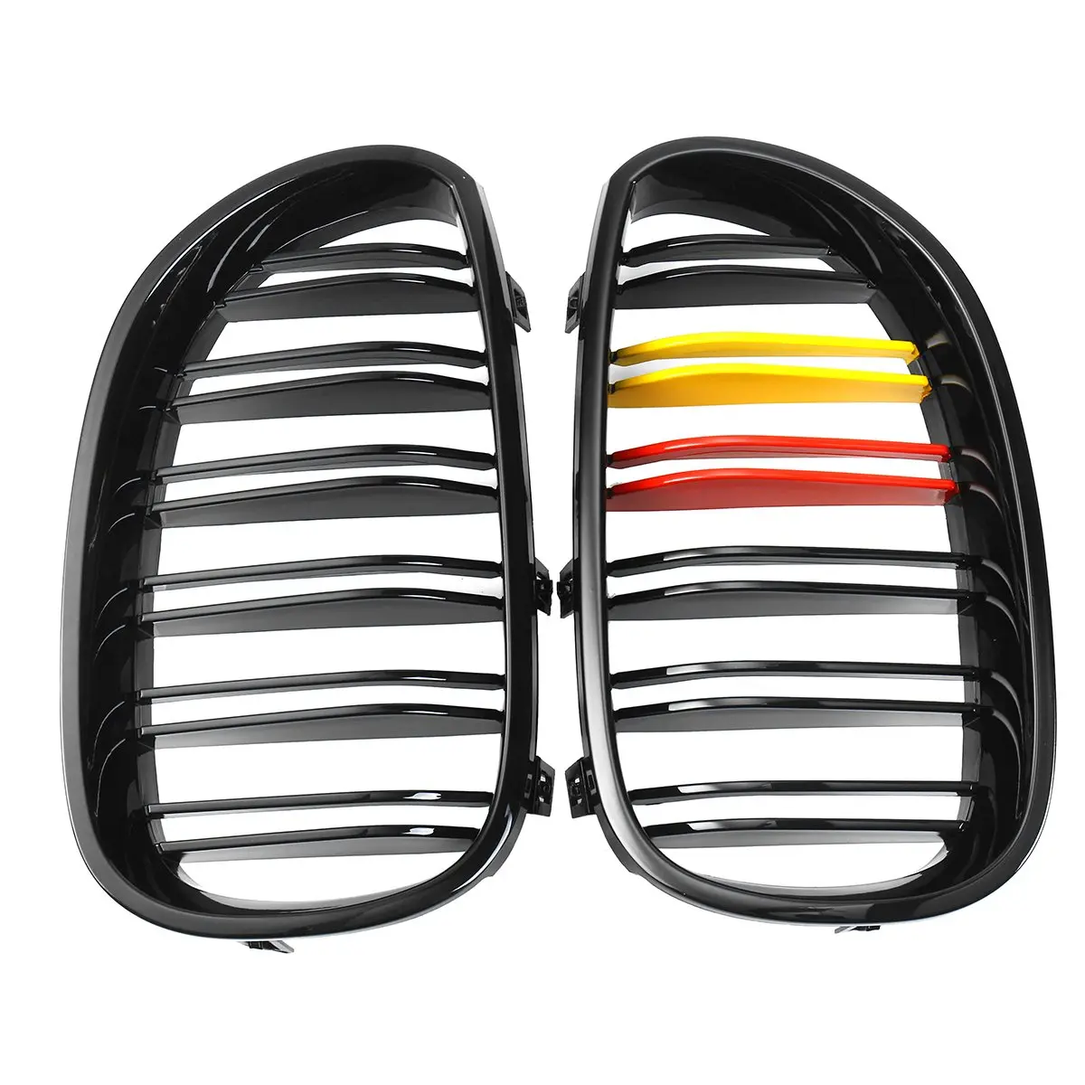 Новые 1 пара глянцевые матовые черные M Цветные двойные планки линии передней