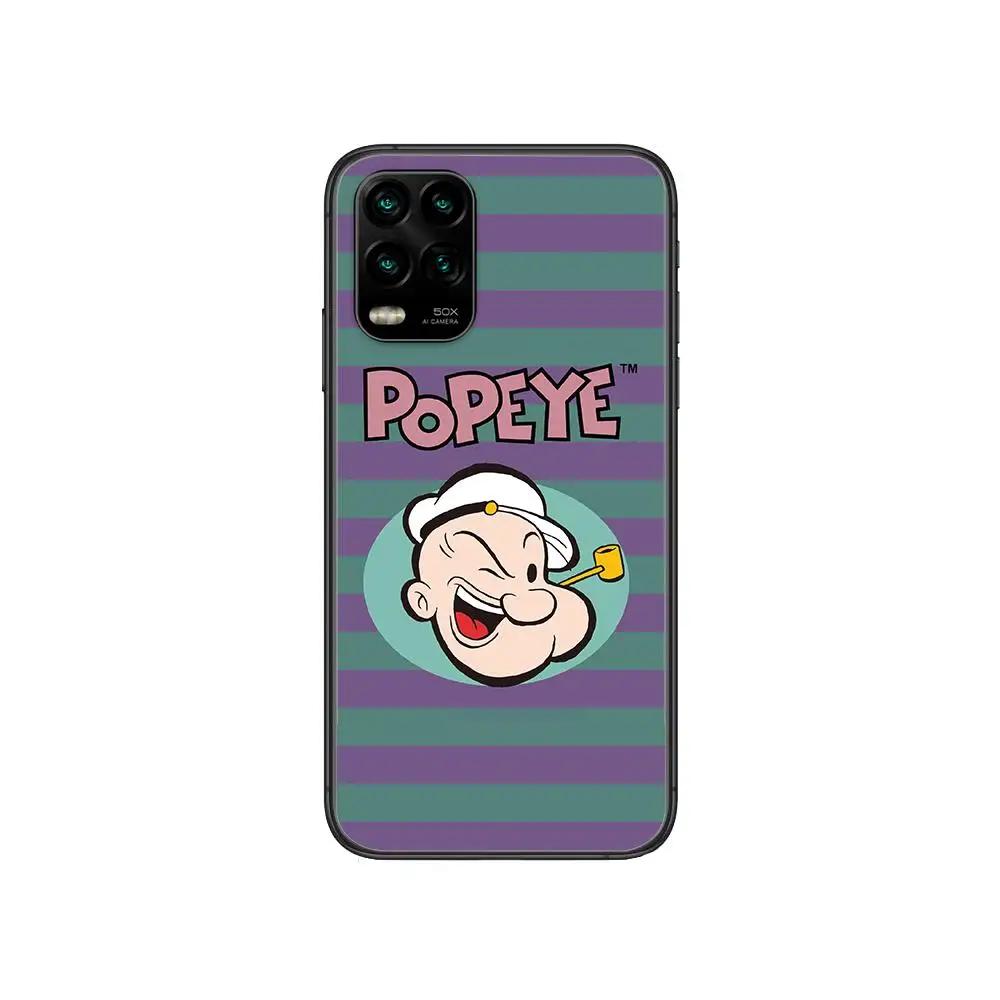 

funny popeye spinach case Phone Case For XiaoMi Redmi 11lite ultra 9 8A 7A 6 A Pro T 5G K40 Anime Black Cover Silicone Back Pret