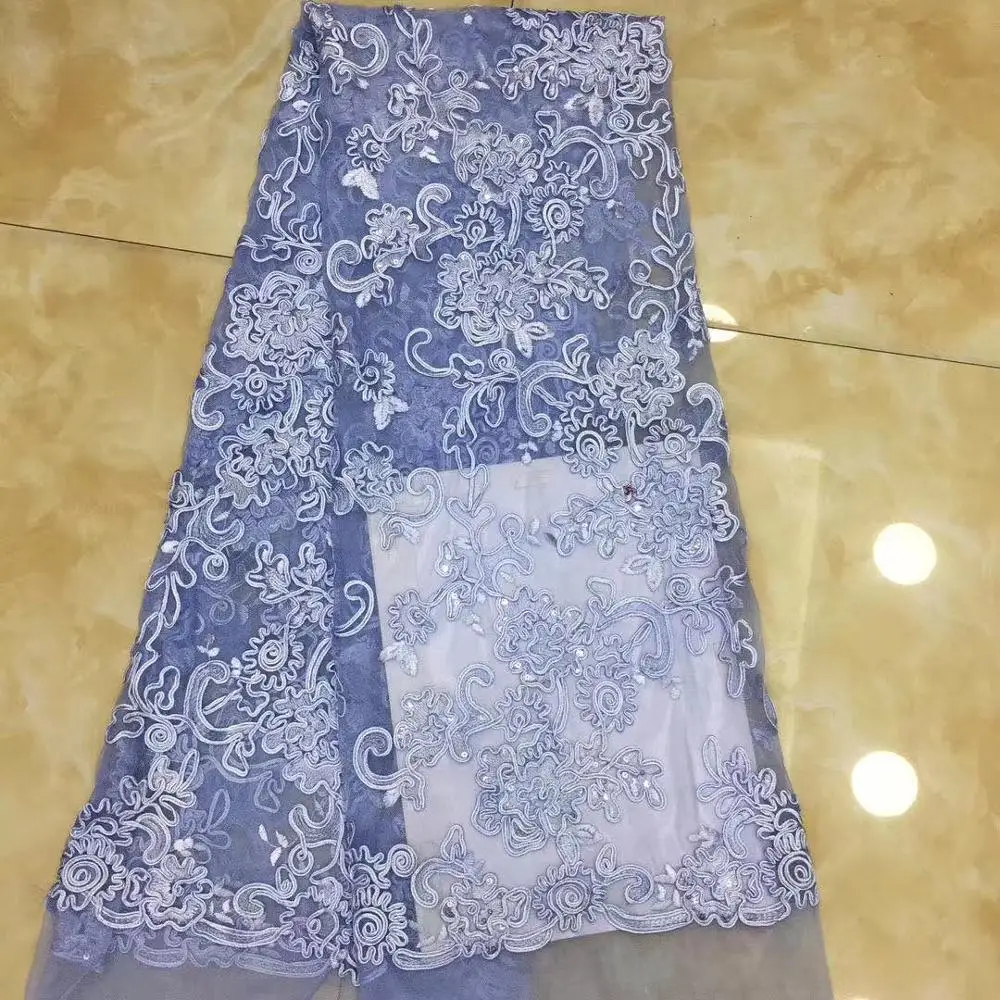 

Madison 2020 Sequins Lace Fabrics Embroidery French African Tulle Lace Fabric with Sequins Nigerian Net Lace for Wedding Party