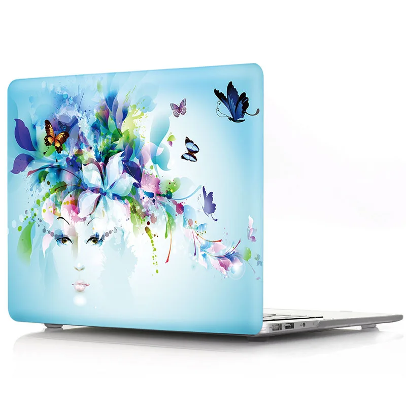 Жесткий чехол для ноутбука AIBOULLY Flower Girl Apple macbook Air 11 13 Retina 12 Macbook 15 сенсорная