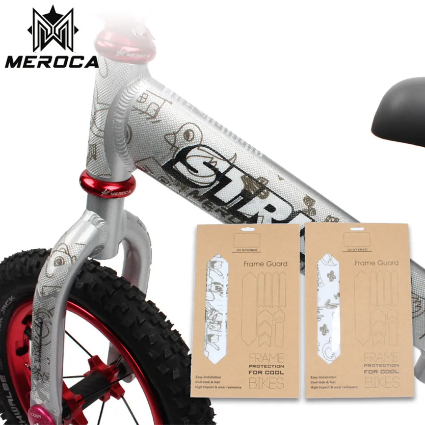 

3D Защитная Наклейка на раму скутера MEROCA, Защитная Наклейка на раму, защита рамы, наклейки из ПВХ для защиты велосипеда, водонепроницаемые
