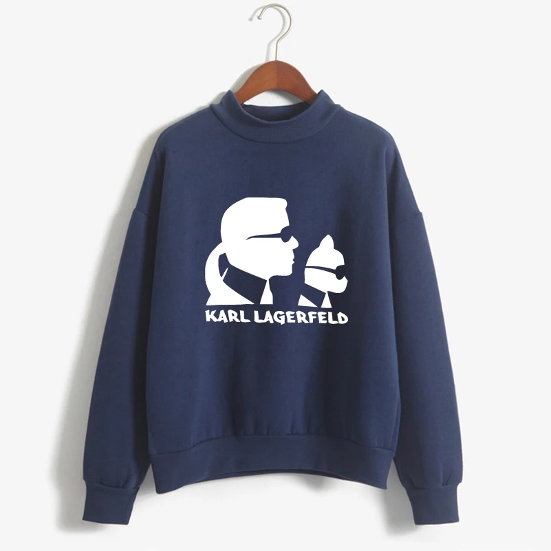 Женская толстовка Karl Lagerfeld Повседневная Толстовка Harajuku с круглым вырезом