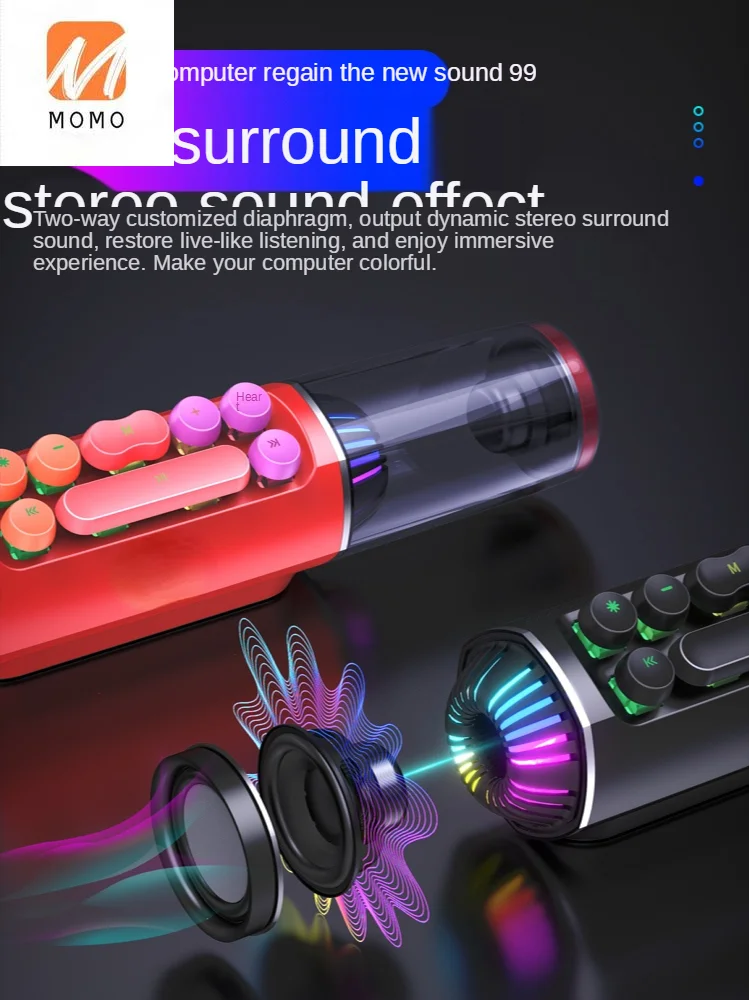 

Gaming Computer Speaker E-Sports Audio Desktop Household Desk High-End Bluetooth High Power Super Dynamic Bass Boost Notebook