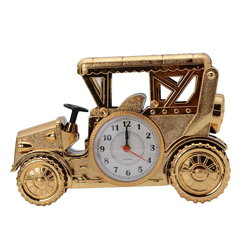 

Vintage Car Clock Retro Small Bedside Wake Up Digital Alarm Clocks Plastic Craft Creative Cute Present Desktop Ornaments Gift B