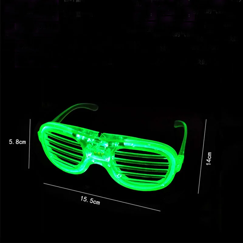 

SLILE Cool Shutter LED DJ Glasses Glowing Light Luminous Lighting for Cosplay Costume Birthday Party Home Decor Nightclub