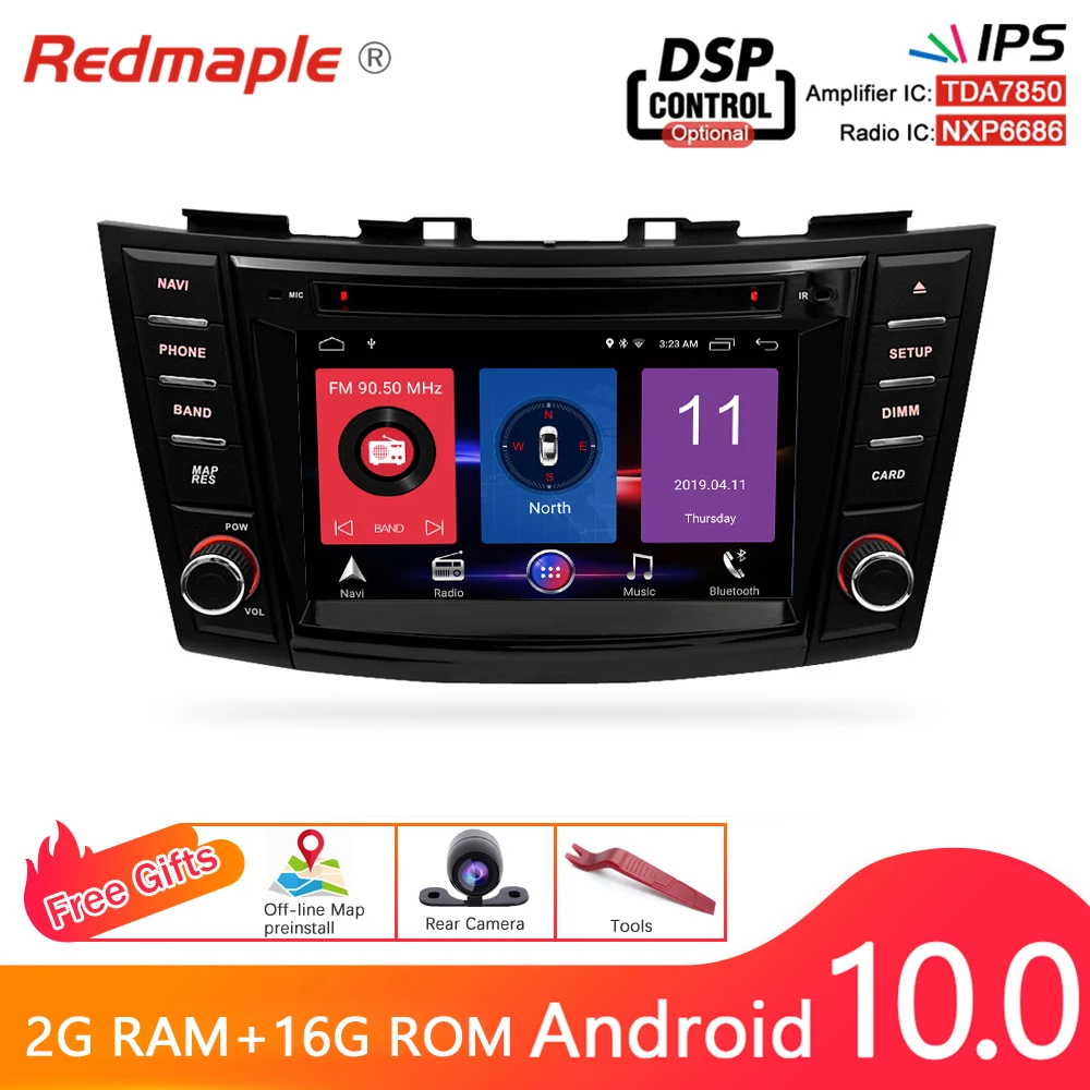 Android10.0 автомобильный проигрыватель с радио и GPS для Suzuki Swift 2012 2013 2014 2015 2016 Авто DVD