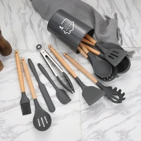 kitchen cookware silicone kitchenware non stick cooking pot set spatula ladle egg beaters shovel soup spoon kitchen gadget sets