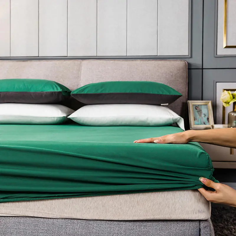 1 шт. простыня для кровати из 100% хлопка однотонная покрывало матраса с четырьмя