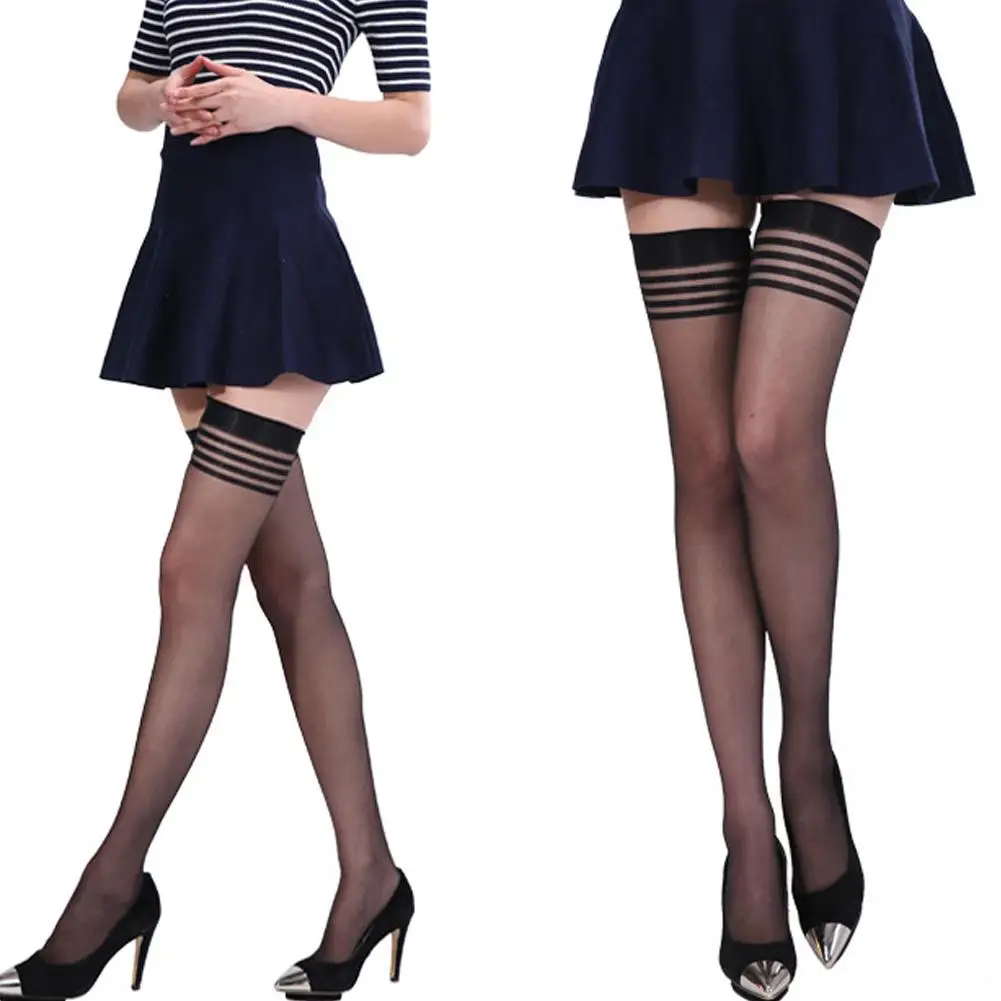 Женские сексуальные летние дышащие прозрачные чулки до бедра