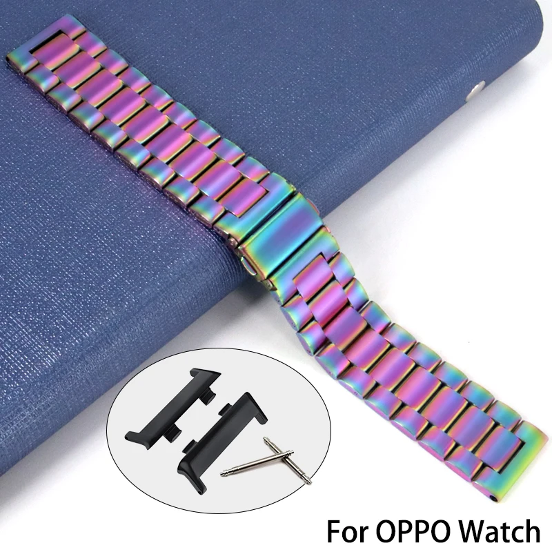 Watch Band Strap for Oppo watch 41/46mm Stainless Steel band oppo Replacement smart watch Bracelet Strap Classic quick release