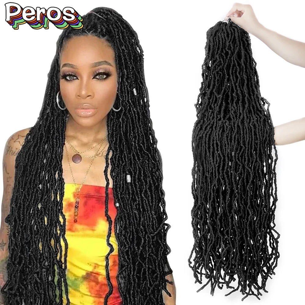 

Nu Locs Crochet Hair 36Inches160Gram 21Strands/Pack Faux Locs Extension Synthetic Soft Goddess Braiding Hair For Black Women