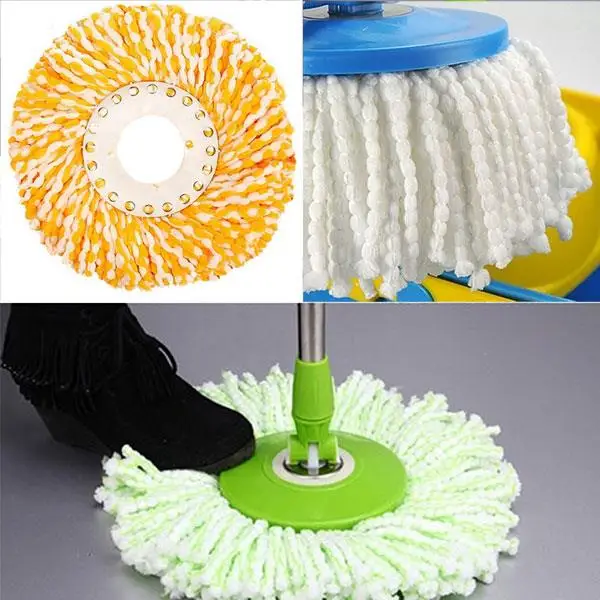 

Practical 360 Rotating Spinning Magic Bucket Mop Heads Household Supplies
