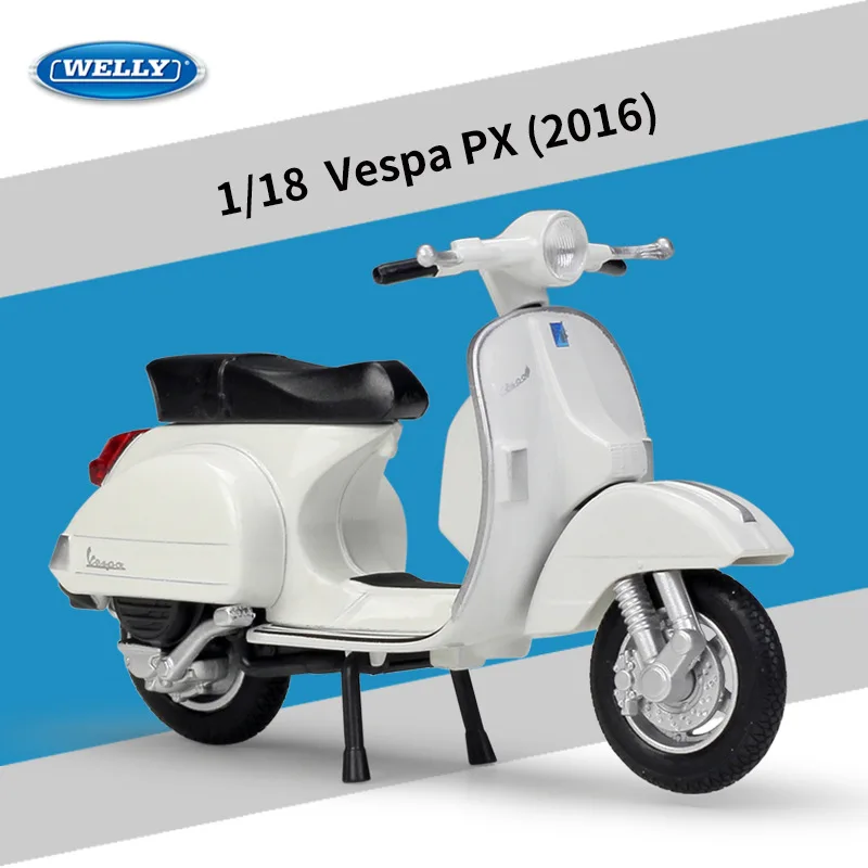 Welly 1:18 Vespa PX 2016 высокий симулятор мотоцикл велосипед Скутер литый под давлением