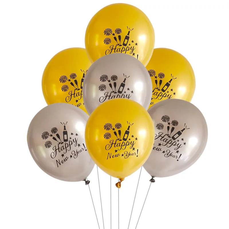 2020 розовое золото рождественские украшения с новым годом воздушные шары бутылки