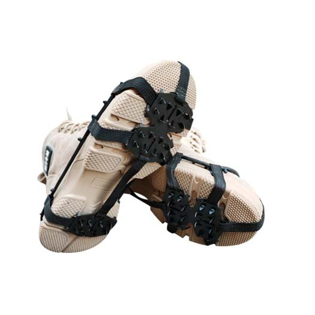 

24 Tooth Stainless Steel Anti Slip Ice Snow Grip Nails Hiking Ground Grippers Mountaineering Shoes Spikes For Snow
