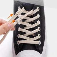 1pair no tie shoelaces elastic shoelaces kids adult quick lazy laces flats rubber sneakers running shoelace 24 colors