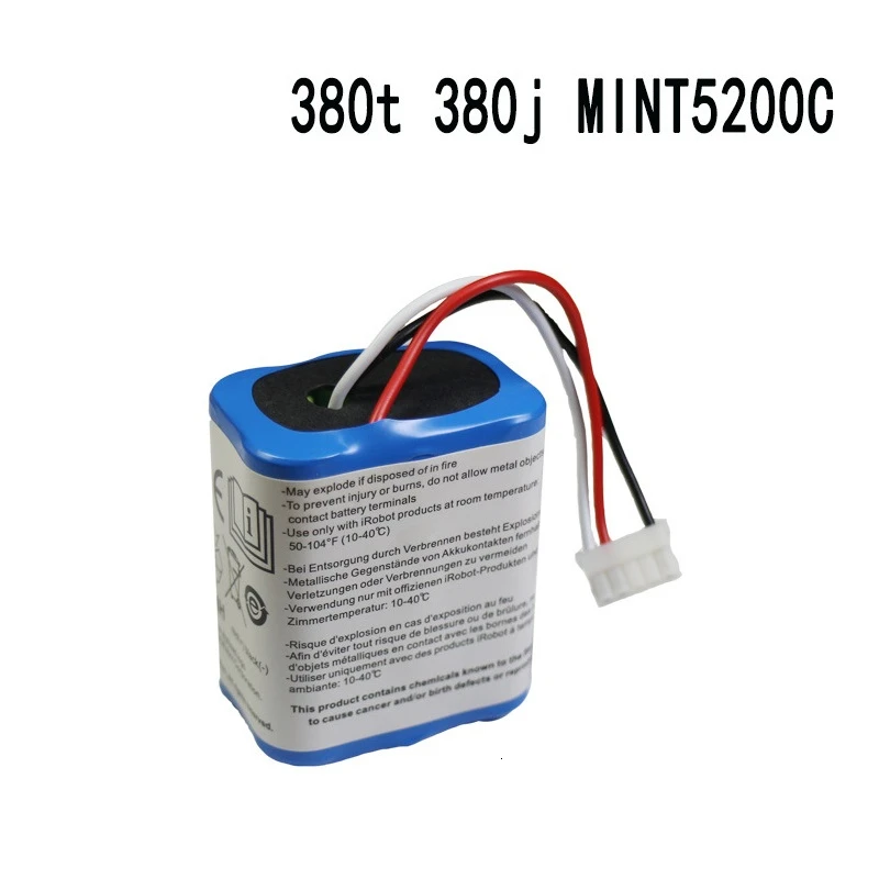 Original 7.2V 2500mAh Battery for iRobot Roomba Braava 380 380T Mint 5200c Ni-MH 2500mAh 2.5Ah 7.2v Rechargeable battery 1Pcs images - 6