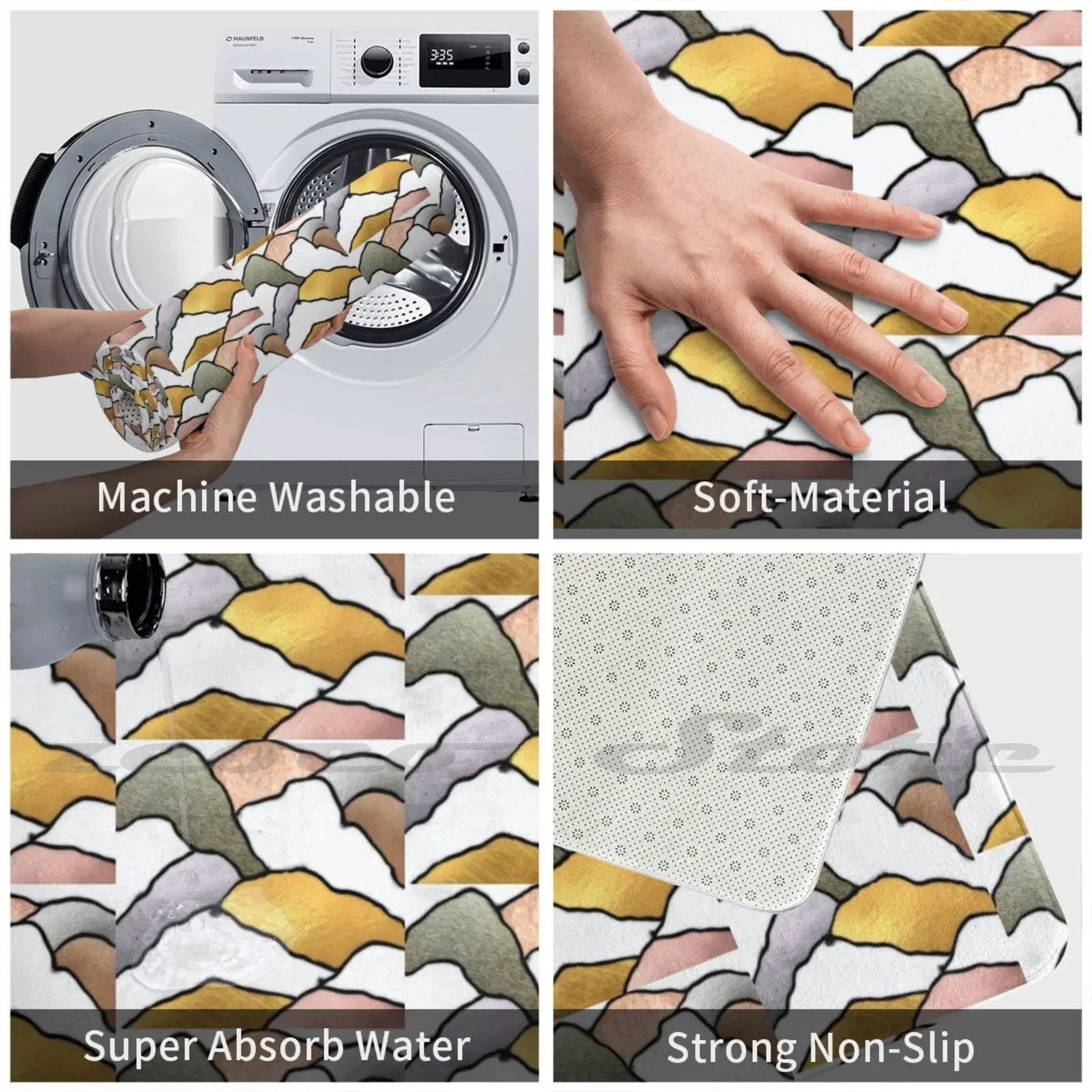 Коврик из смешанных металлов с изображением скручивающихся гор (Австралия)