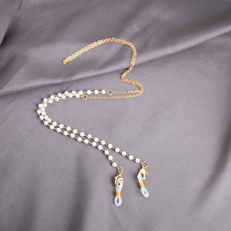 2020 Crystal Pearl Multicolor Bead Mask Chain Glasses Holder Cord Lanyard Adjustable for Women Neck Accessories | Аксессуары для