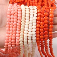 apx 60pcslot 6mm oblique hole orange red coral loose beads for jewelry making charms beads for diy necklacesbracelets wholesal