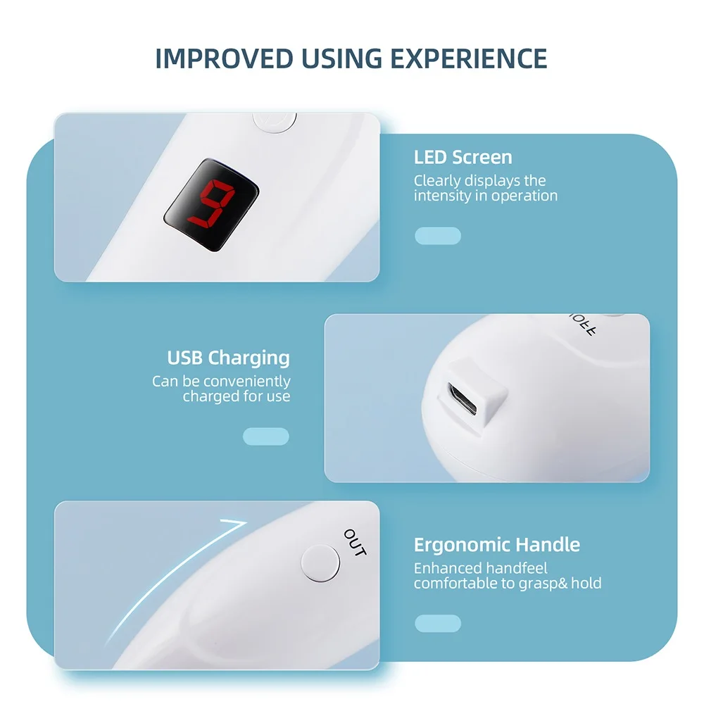 Плазменная ручка 9 уровней ЖК-дисплей для удаления черных точек на лице удаление