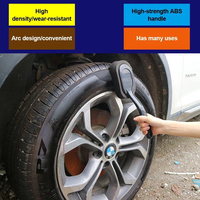 

Long handle sponge brush interior finishing brush Car Wash tool Multi sponge brush Car tire cleaning and waxing brush