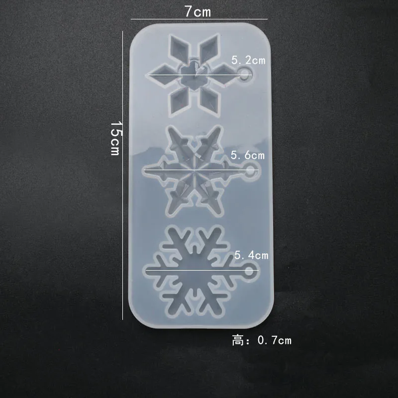 

Resin DIY Crystal Epoxy Mould Snowflake Pendant Pendant Triple Snowflake Mould Decoration Silicone Mould
